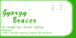 gyorgy braier business card