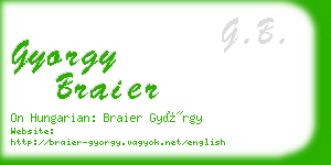 gyorgy braier business card